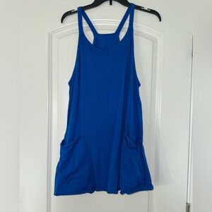 Women's Blue Tennis Dress With Shorts